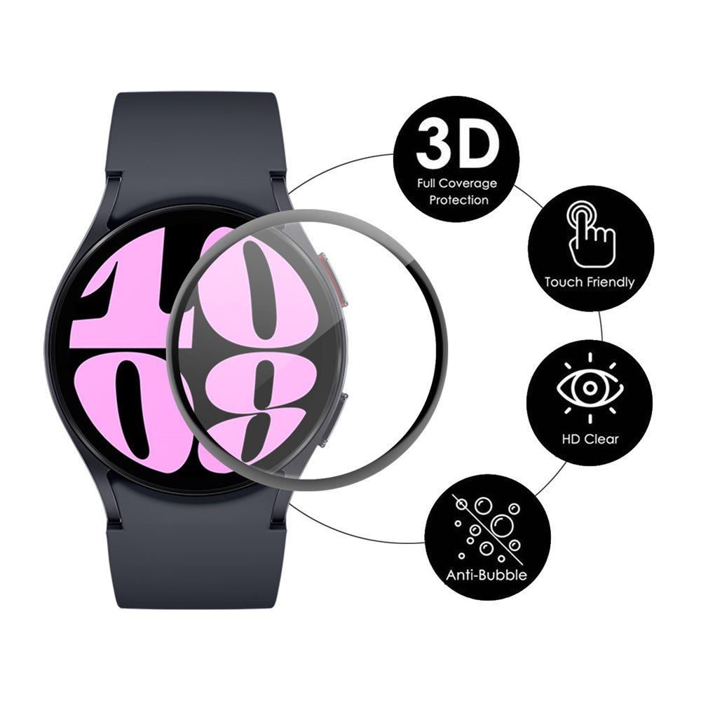 Techsuit Nano Flex Protection Film for Huawei Watch GT 6 41mm, Set of 2 pieces, Plastic, Black