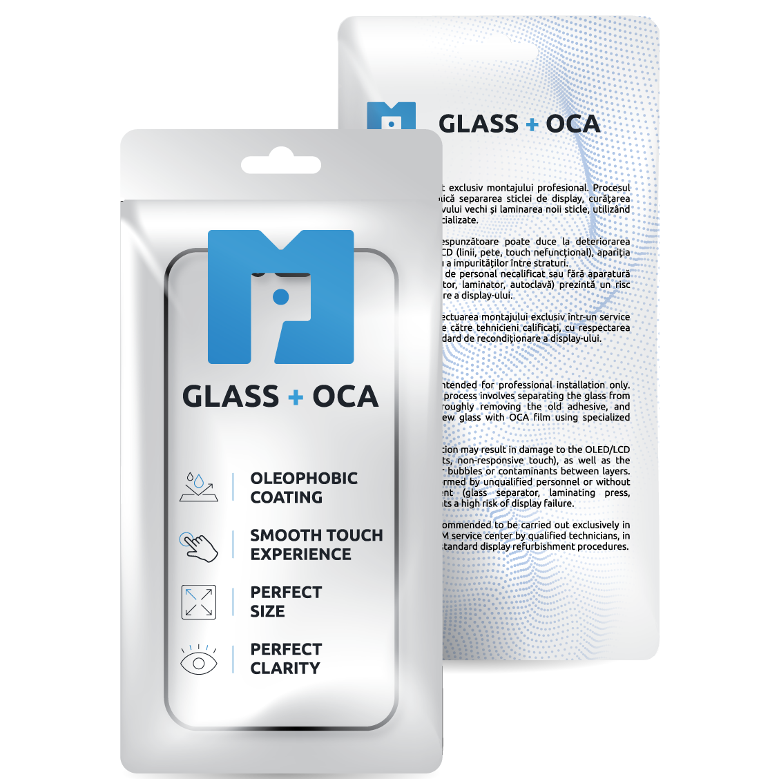 Screen Glass + OCA MP compatible with Apple iPhone 16 Pro, Black