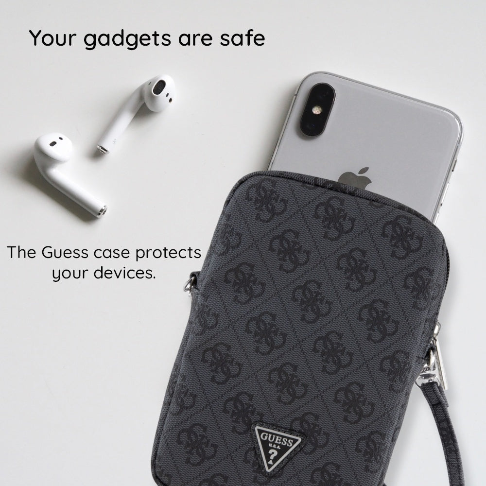 Universal Phone Bag, Guess, Triangle 4G, Gold