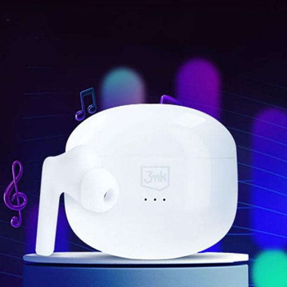 Bluetooth Handsfree 3MK LIFEPODS, TWS, ANC, White