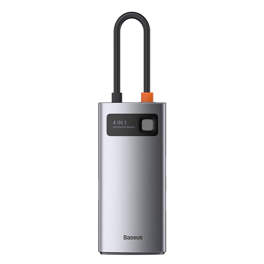 Baseus Metal Gleam USB-C Hub, 2 x USB-A - 1 x USB-C - 1 x HDMI, Gray Resealed CAHUB-CY0G