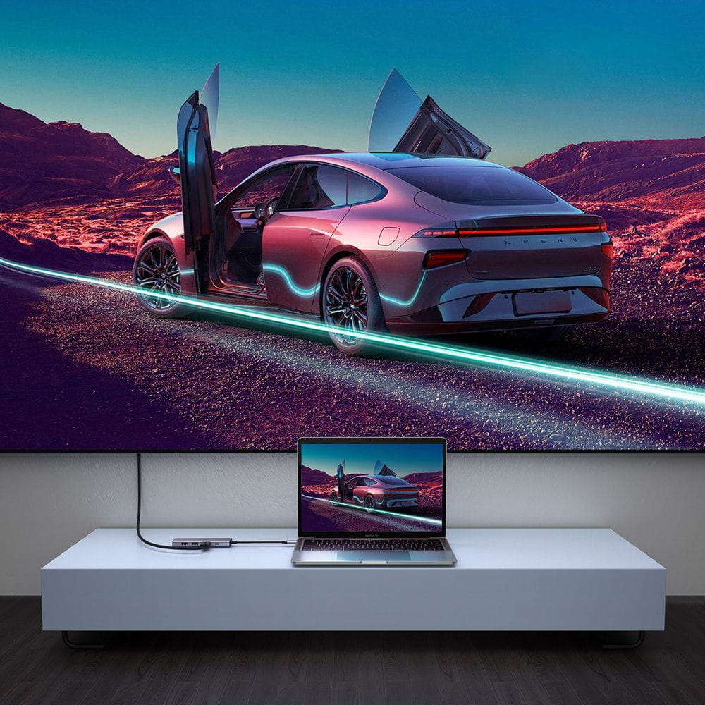 UGREEN CM511 USB-C Hub (60384), 2 x USB-A 3.0 - 1 x USB-C - 1 x HDMI - 1 x SD - 1 x microSD, Gray