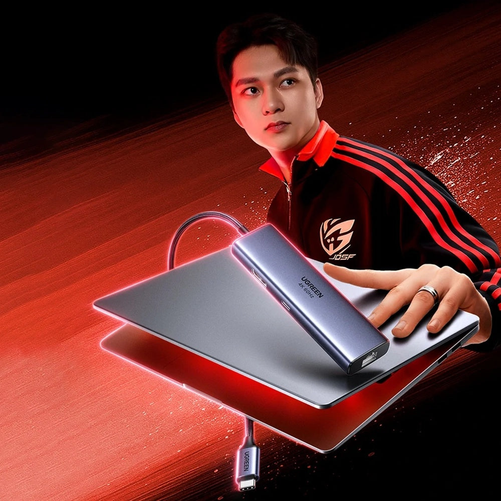 UGREEN CM512 (75643) USB-C Hub, 6in1, Gray