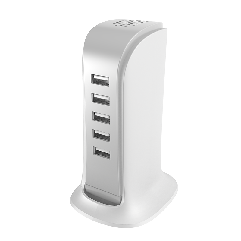 Dudao A5EU Station Charger, 25W, 5A, 5 x USB-A, White