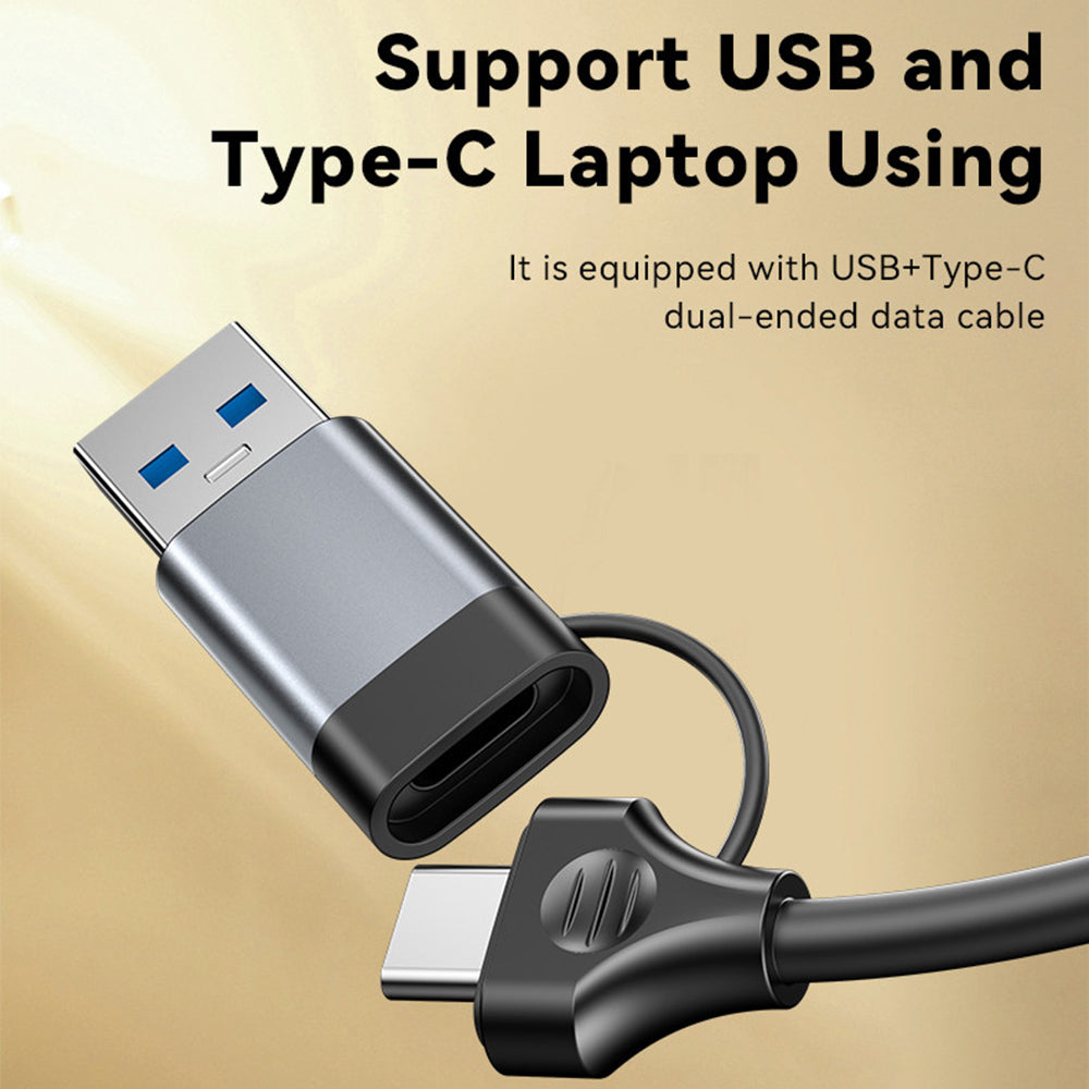 USB / USB-C Hub Yesido HB21, 5in1, Gray