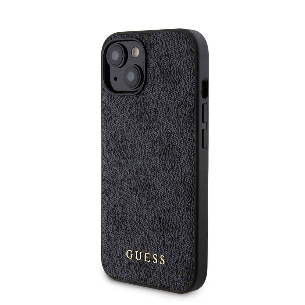 MagSafe Case for Apple iPhone 15, Guess, Powerbank 4G Metal Logo, Black
