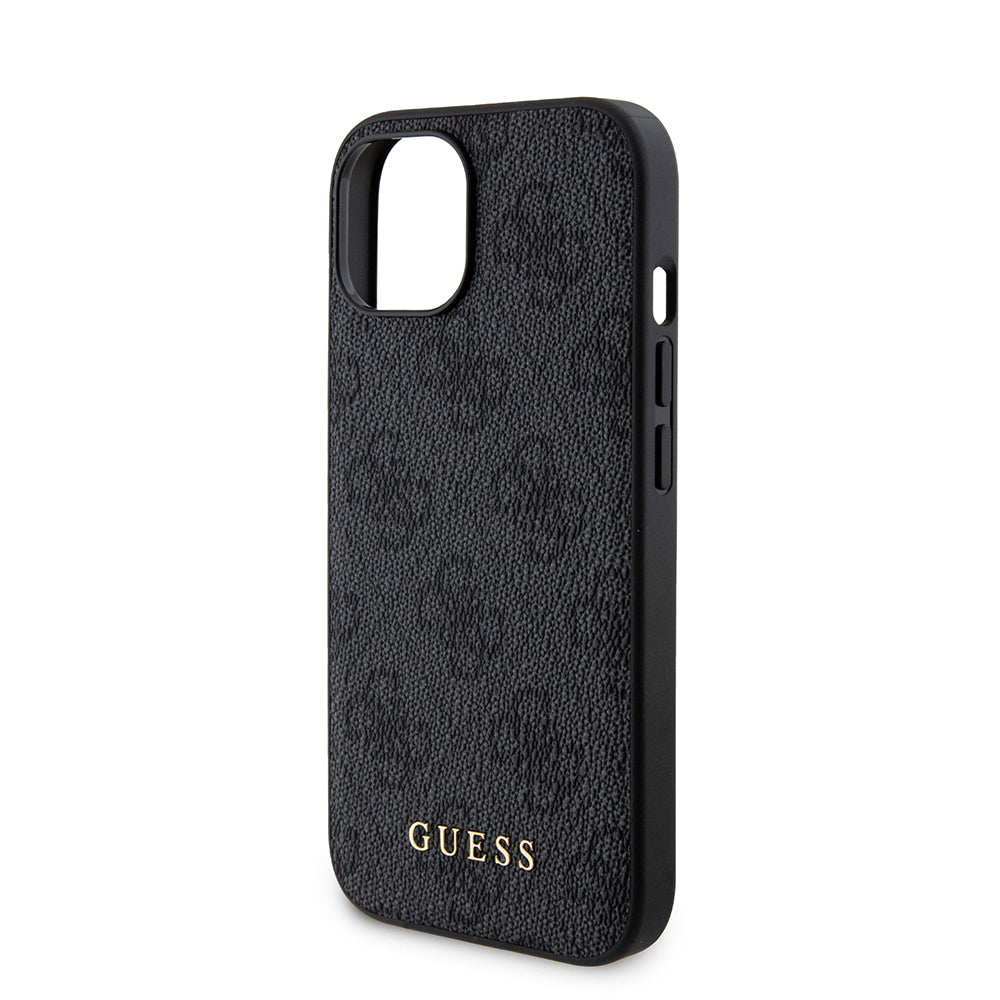 MagSafe Case for Apple iPhone 15, Guess, Powerbank 4G Metal Logo, Black