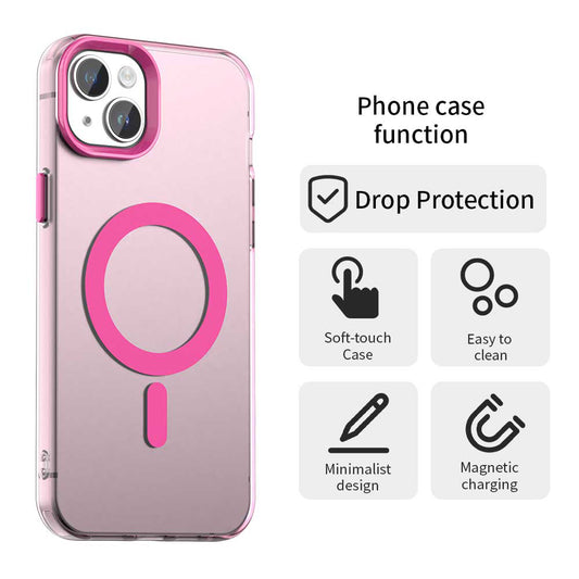 MagSafe Case for Apple iPhone 15 Plus, Techsuit, CandyCase, Pink