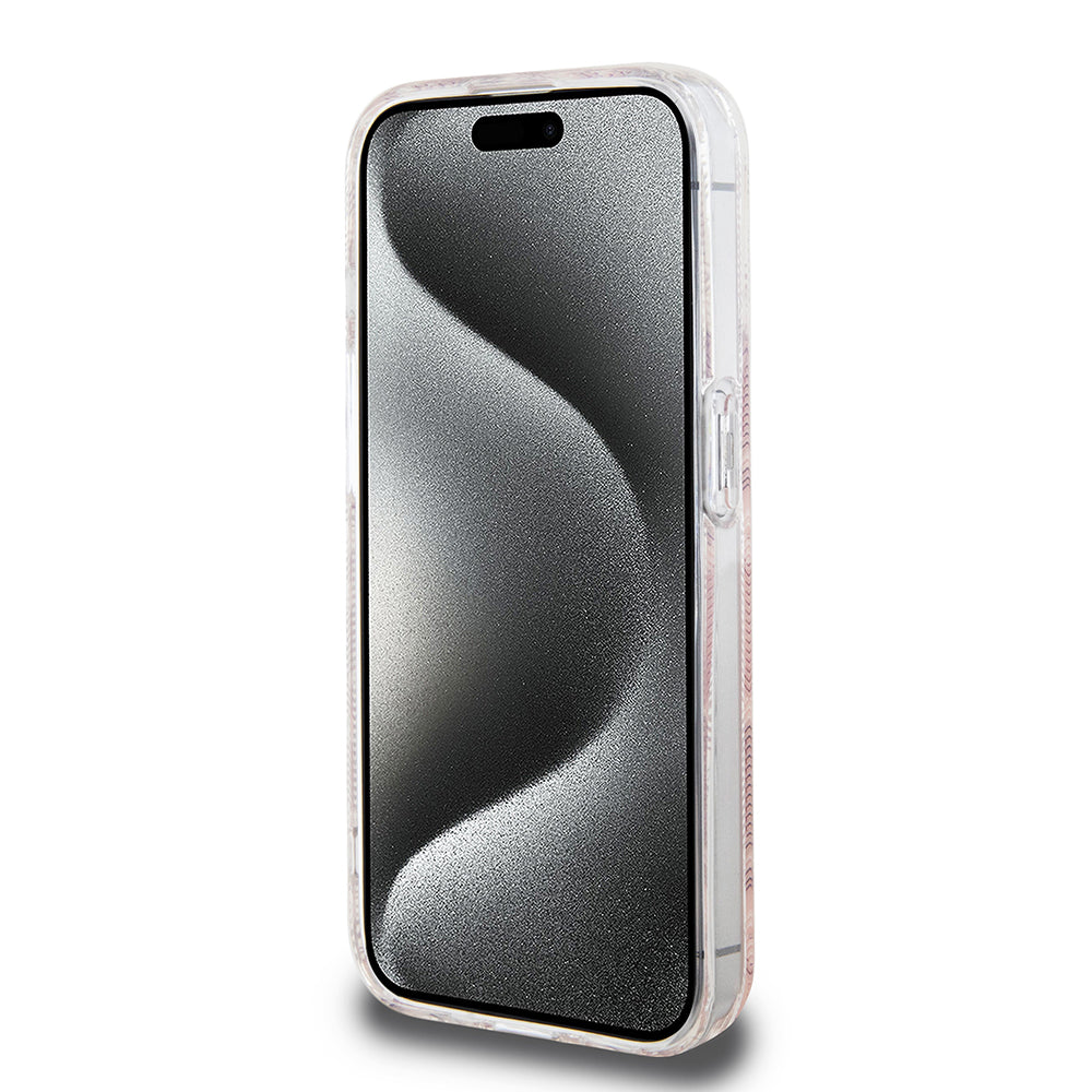 MagSafe Case for Apple iPhone 15 Pro Max, Guess, IML Gcube, Pink