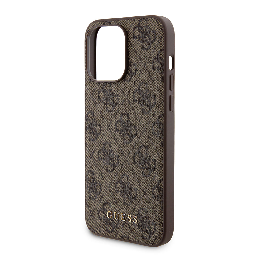 MagSafe Case for Apple iPhone 15 Pro Max, Guess, Powerbank 4G Metal Logo, Brown