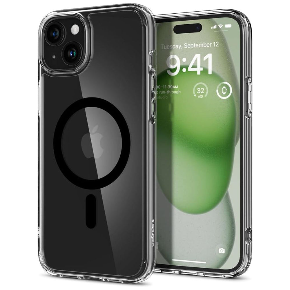 MagSafe Case for Apple iPhone 15, Spigen, Ultra Hybrid, Black ACS06803