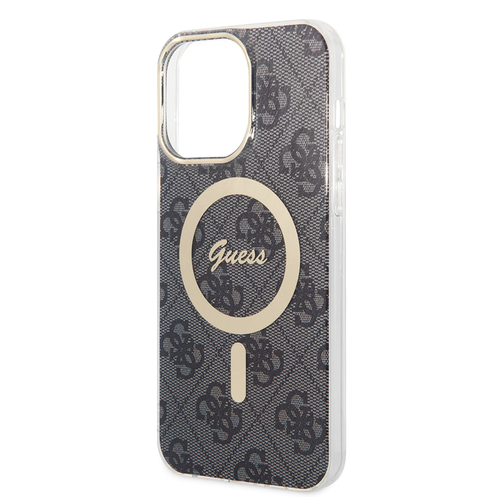 MagSafe Case for Apple iPhone 16, Guess, IML 4G, Black