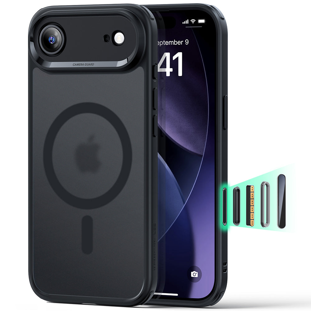 MagSafe Case for Apple iPhone 17 Air, ESR, Classic Hybrid, Satin Black