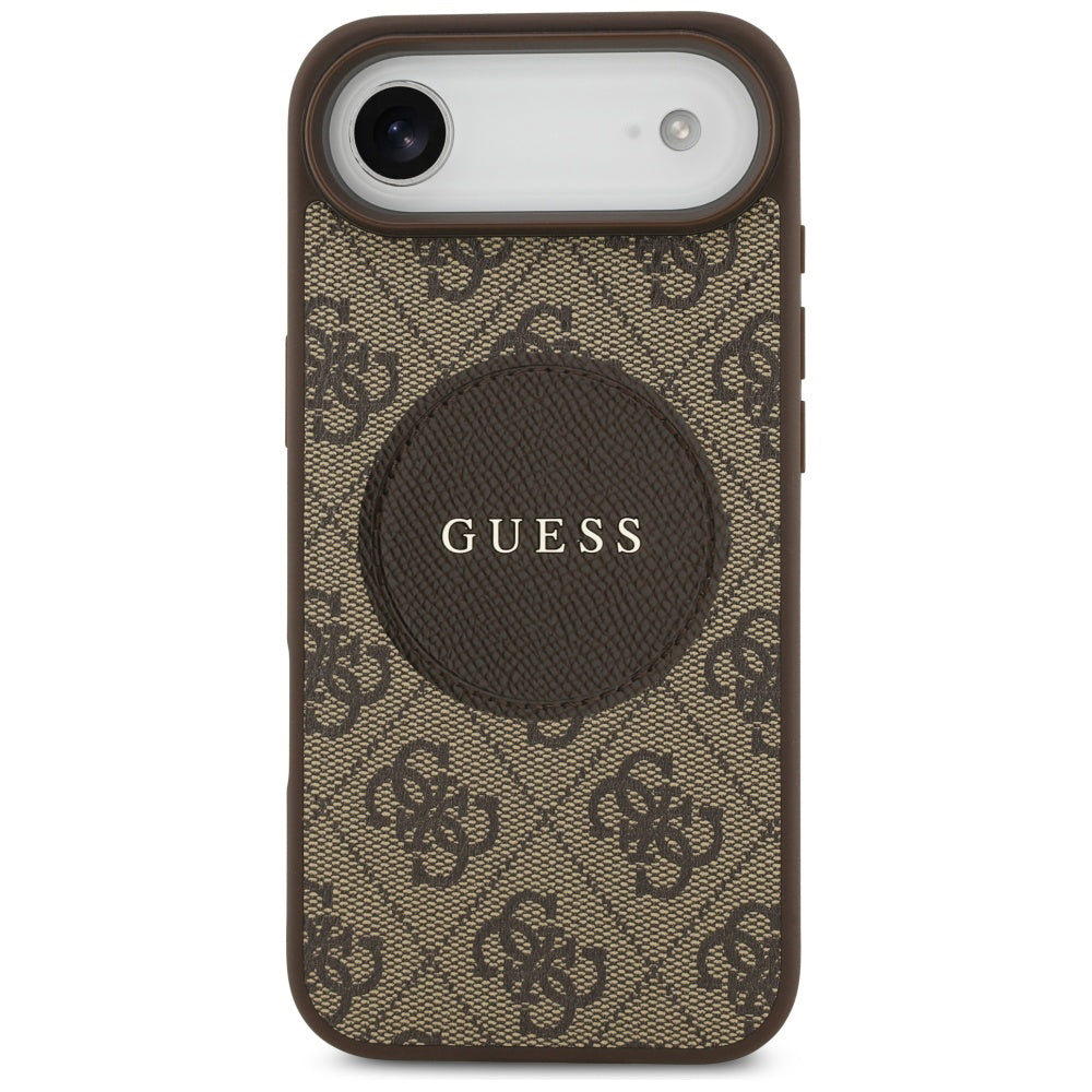 MagSafe Case for Apple iPhone 17 Air, Guess, 4G Circle Classic Logo, Brown