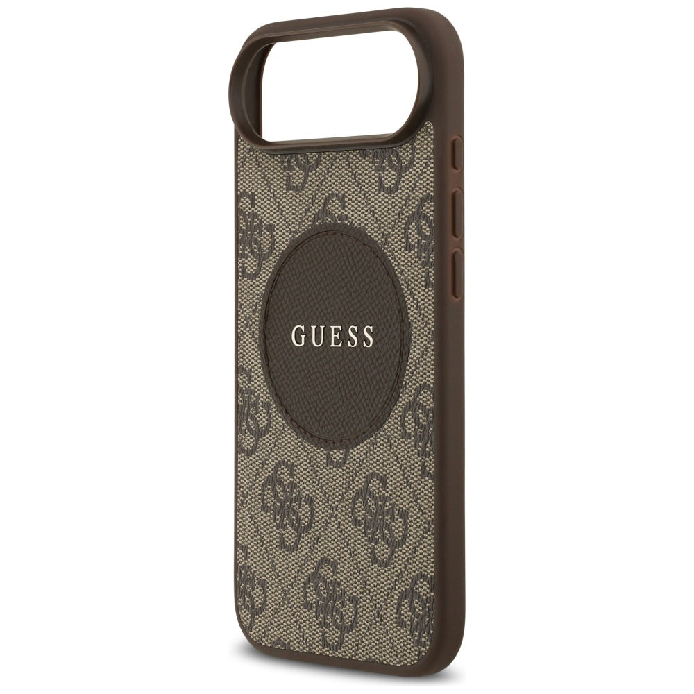 MagSafe Case for Apple iPhone 17 Air, Guess, 4G Circle Classic Logo, Brown