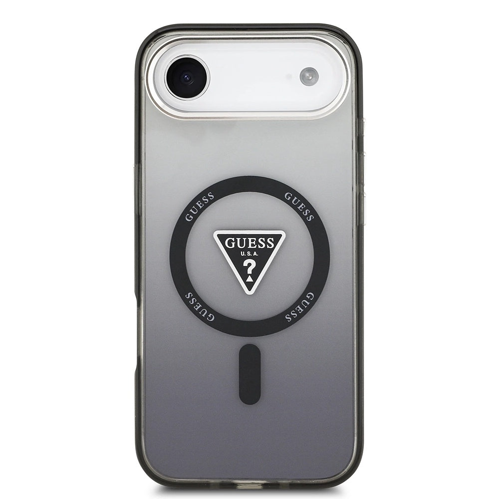 MagSafe Case for Apple iPhone 17 Air, Guess, IML Gradient Triangle Logo, Black