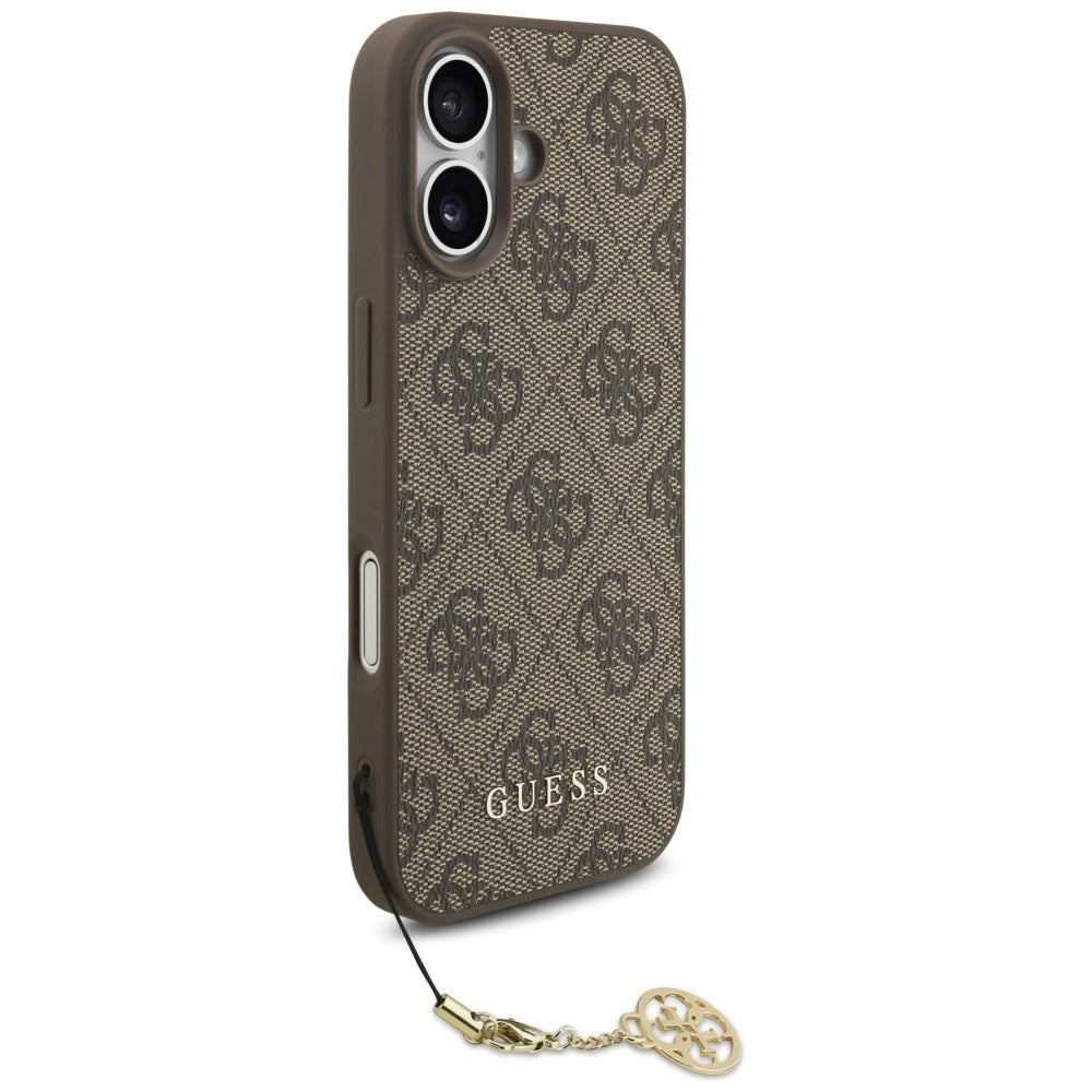 MagSafe Case for Apple iPhone 17, Guess, 4G Charm Cradle, Brown