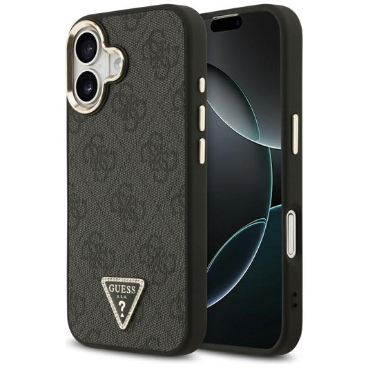 MagSafe Case for Apple iPhone 17, Guess, 4G Triangle Diamond Logo, Black