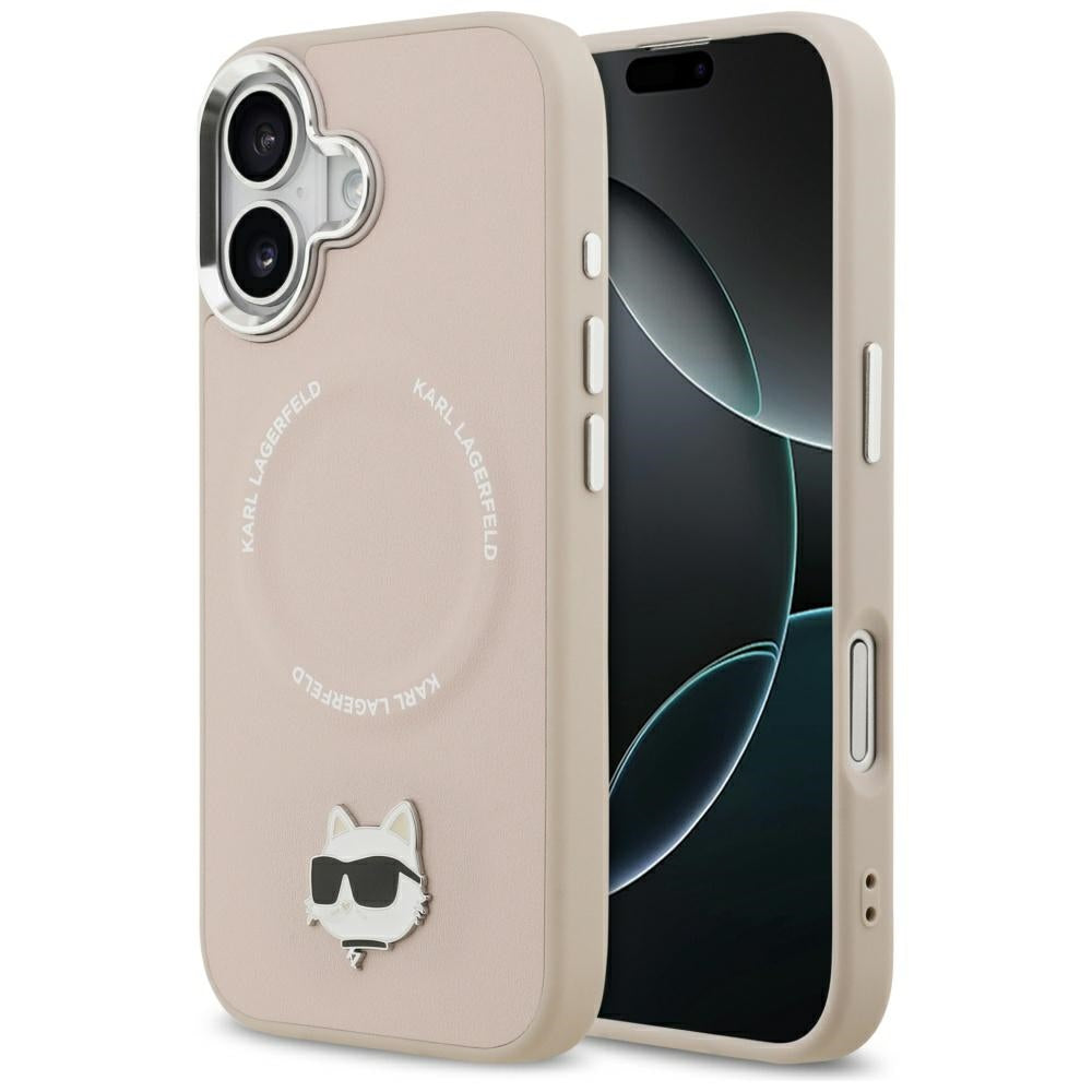 MagSafe Case for Apple iPhone 17, Karl Lagerfeld, Choupette Pin, Pink