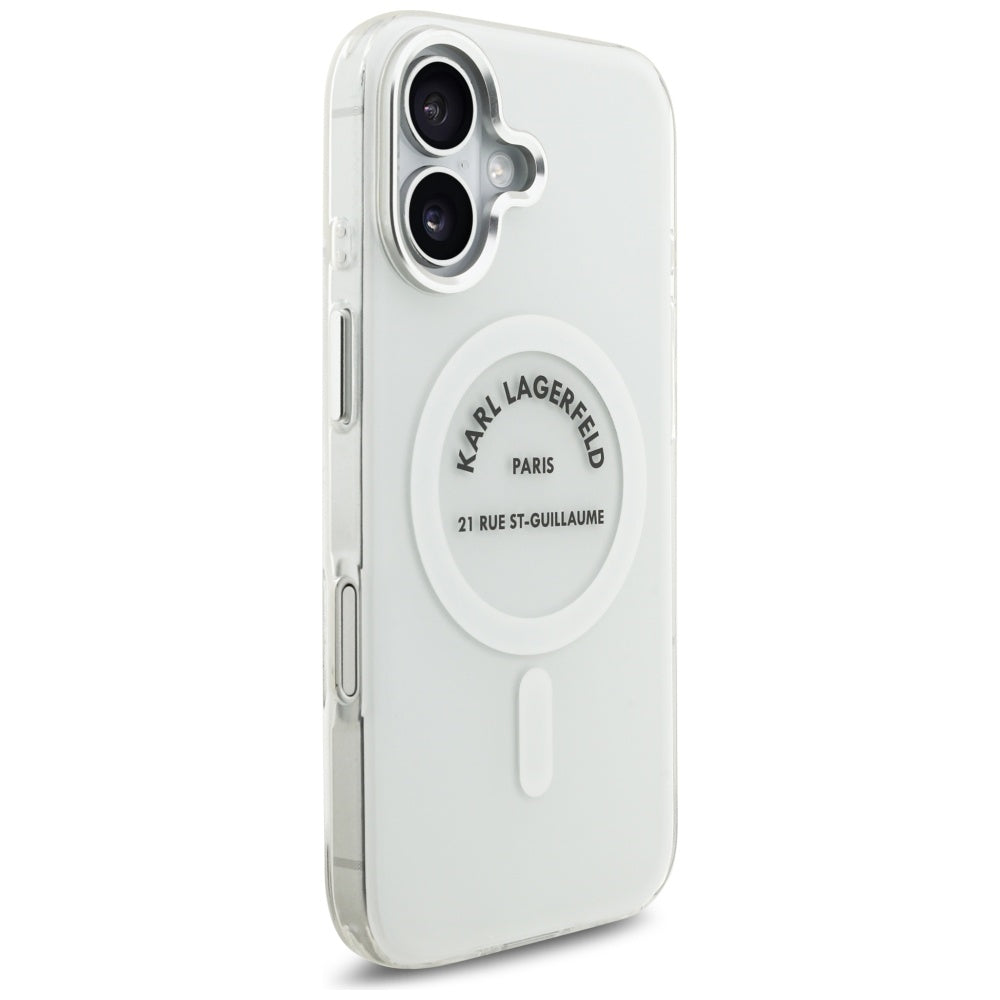 MagSafe Case for Apple iPhone 17, Karl Lagerfeld, IML Logo RSG, Transparent