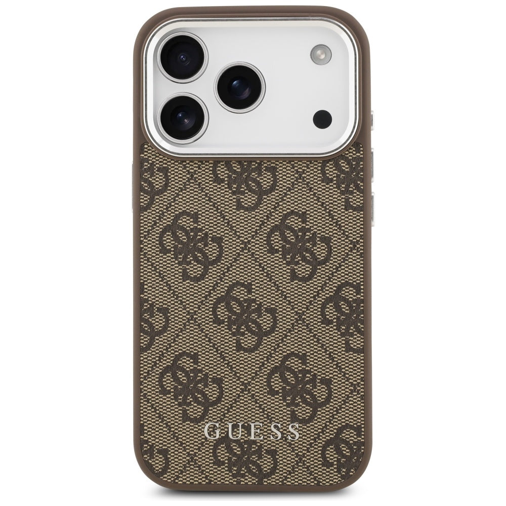 MagSafe Case for Apple iPhone 17 Pro, Guess, 4G Classic Logo, Brown
