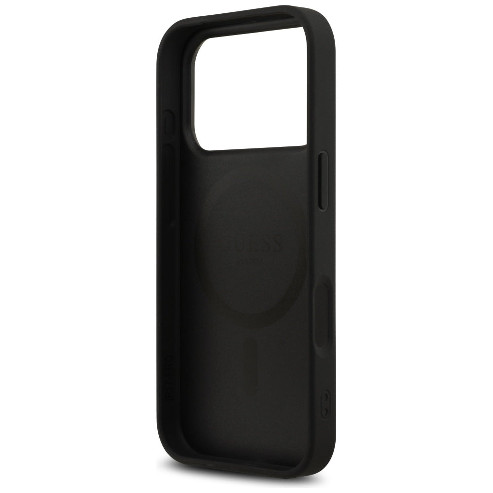 MagSafe Case for Apple iPhone 17 Pro, Guess, 4G Printed Stripes, Black
