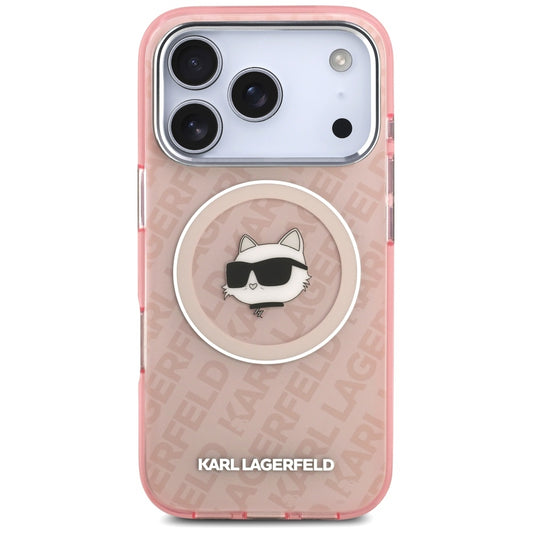 MagSafe Case for Apple iPhone 17 Pro, Karl Lagerfeld, IML Choupette's Head, Pink