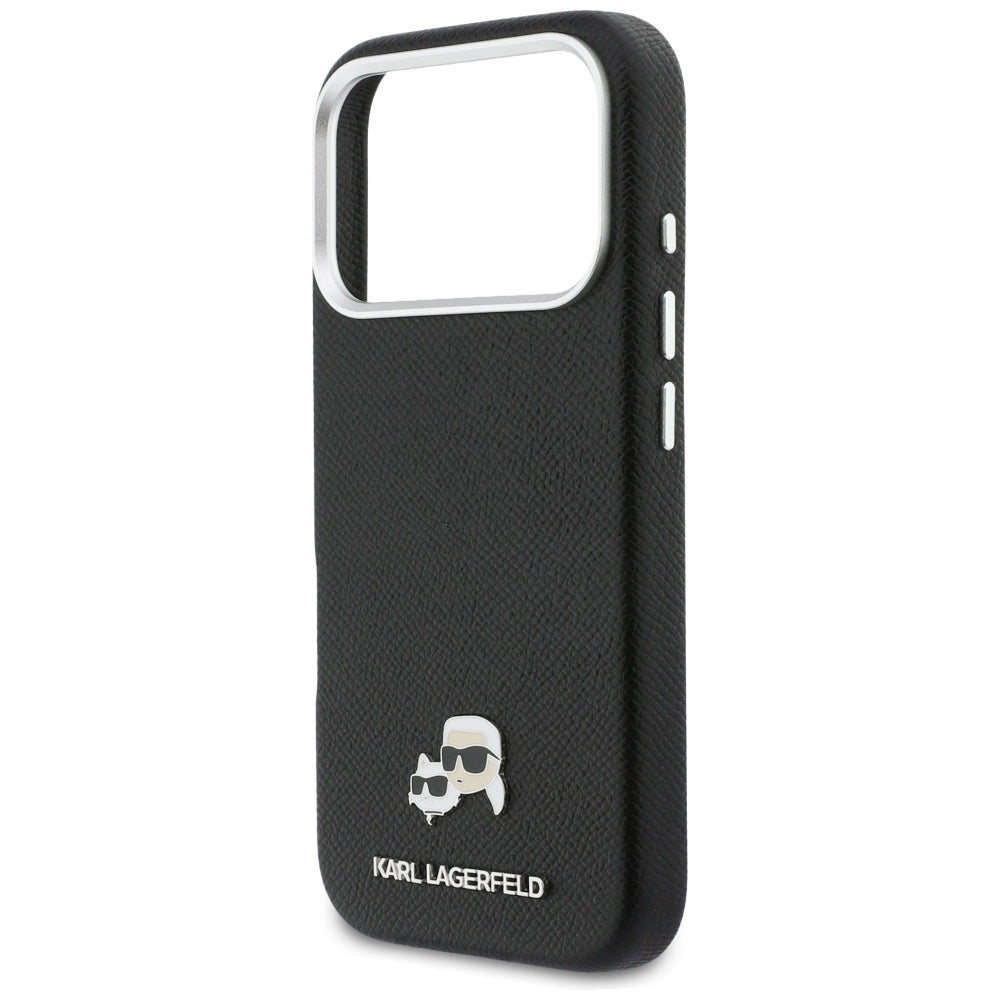 MagSafe Case for Apple iPhone 17 Pro, Karl Lagerfeld, Karl & Choupette Head's Pin, Black