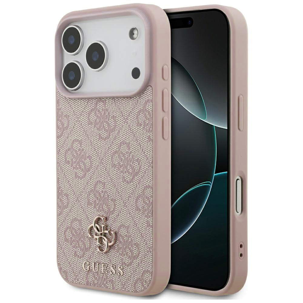 MagSafe Case for Apple iPhone 17 Pro Max, Guess, 4G Small and Classic Logo, Pink