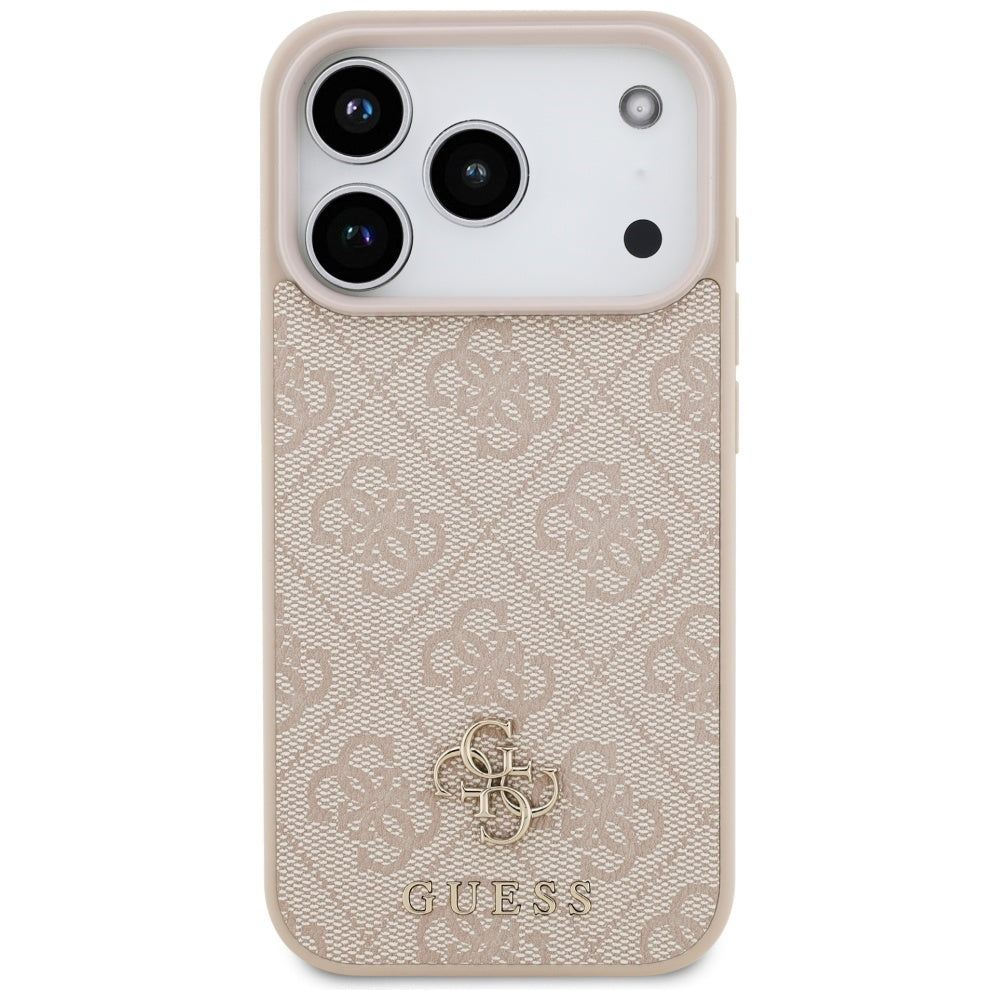MagSafe Case for Apple iPhone 17 Pro Max, Guess, 4G Small and Classic Logo, Pink