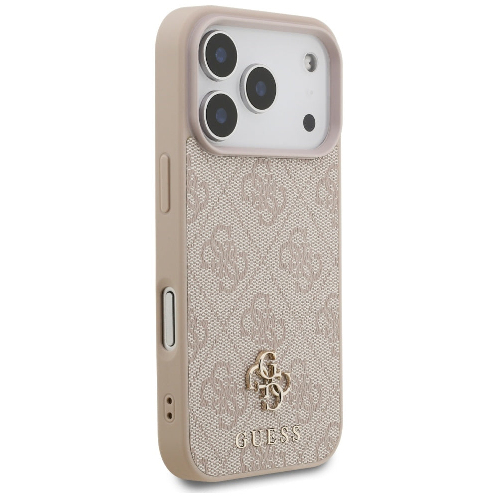 MagSafe Case for Apple iPhone 17 Pro Max, Guess, 4G Small and Classic Logo, Pink