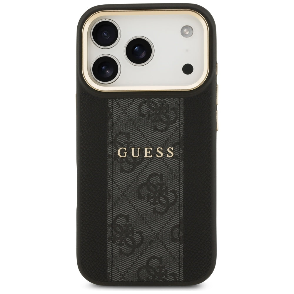 MagSafe Case for Apple iPhone 17 Pro Max, Guess, 4G Stripe, Black