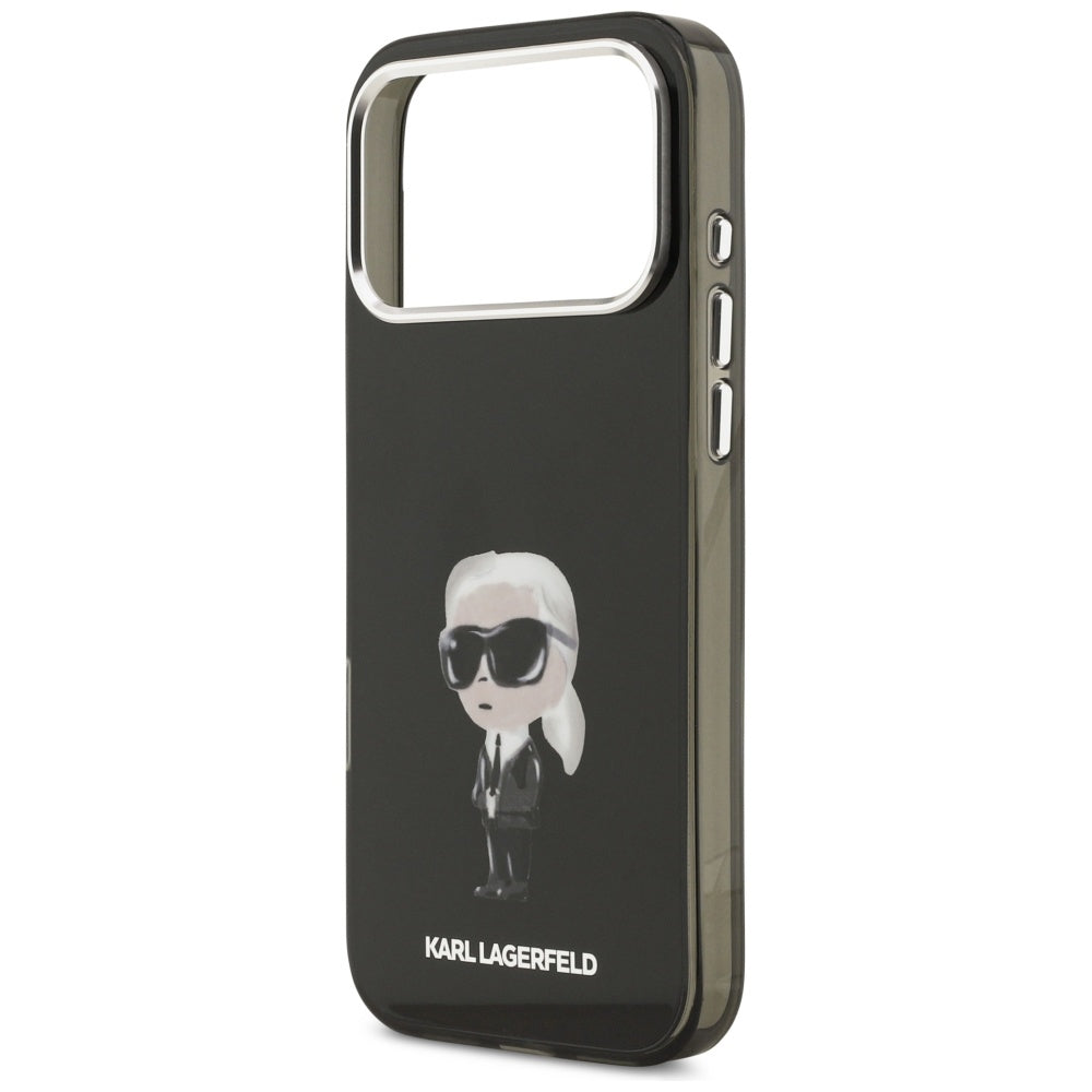 MagSafe Case for Apple iPhone 17 Pro Max, Karl Lagerfeld, IML Aquarelle Karl Ikonik, Black