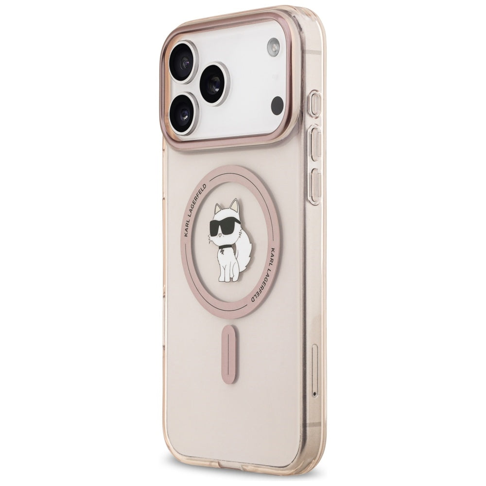 MagSafe Case for Apple iPhone 17 Pro Max, Karl Lagerfeld, IML Choupette, Pink