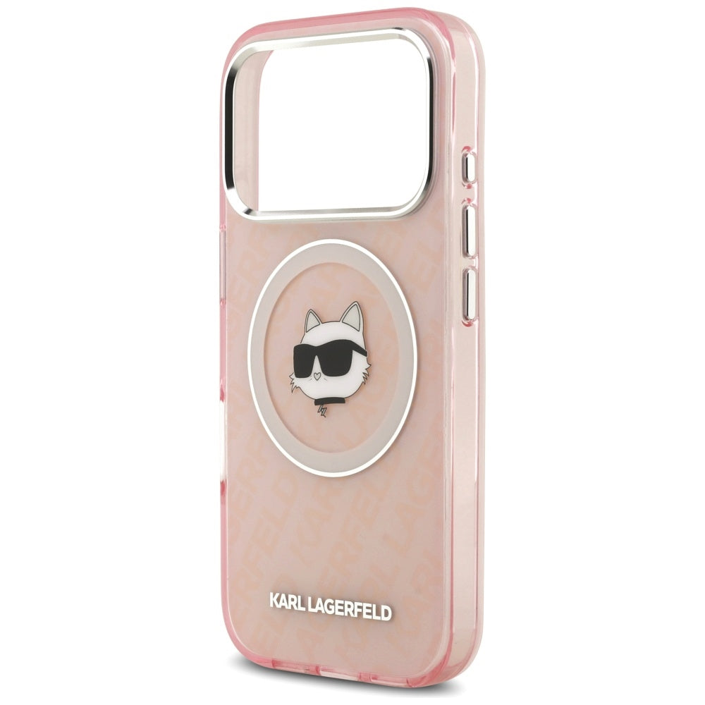 MagSafe Case for Apple iPhone 17 Pro Max, Karl Lagerfeld, IML Choupette's Head, Pink