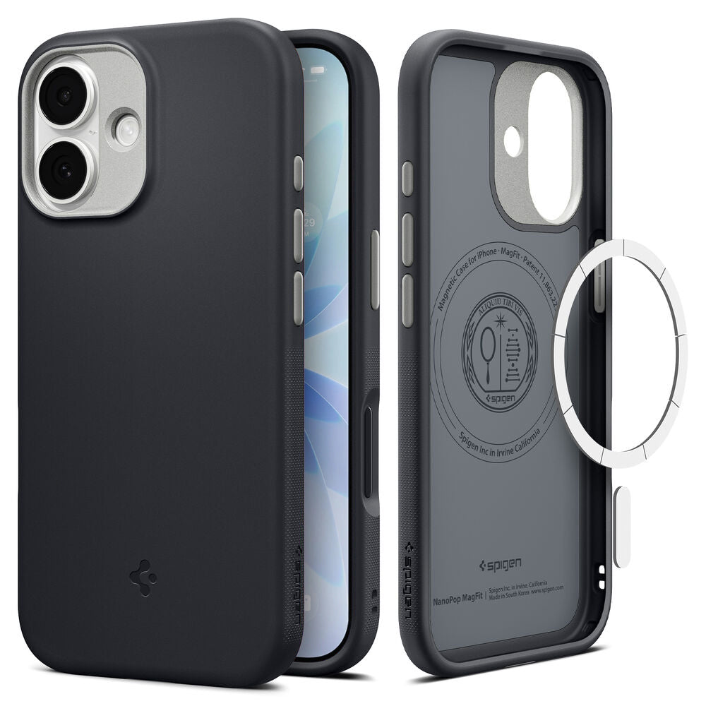 MagSafe Case for Apple iPhone 17, Spigen, Caseology Nano Pop, Black ACS10366