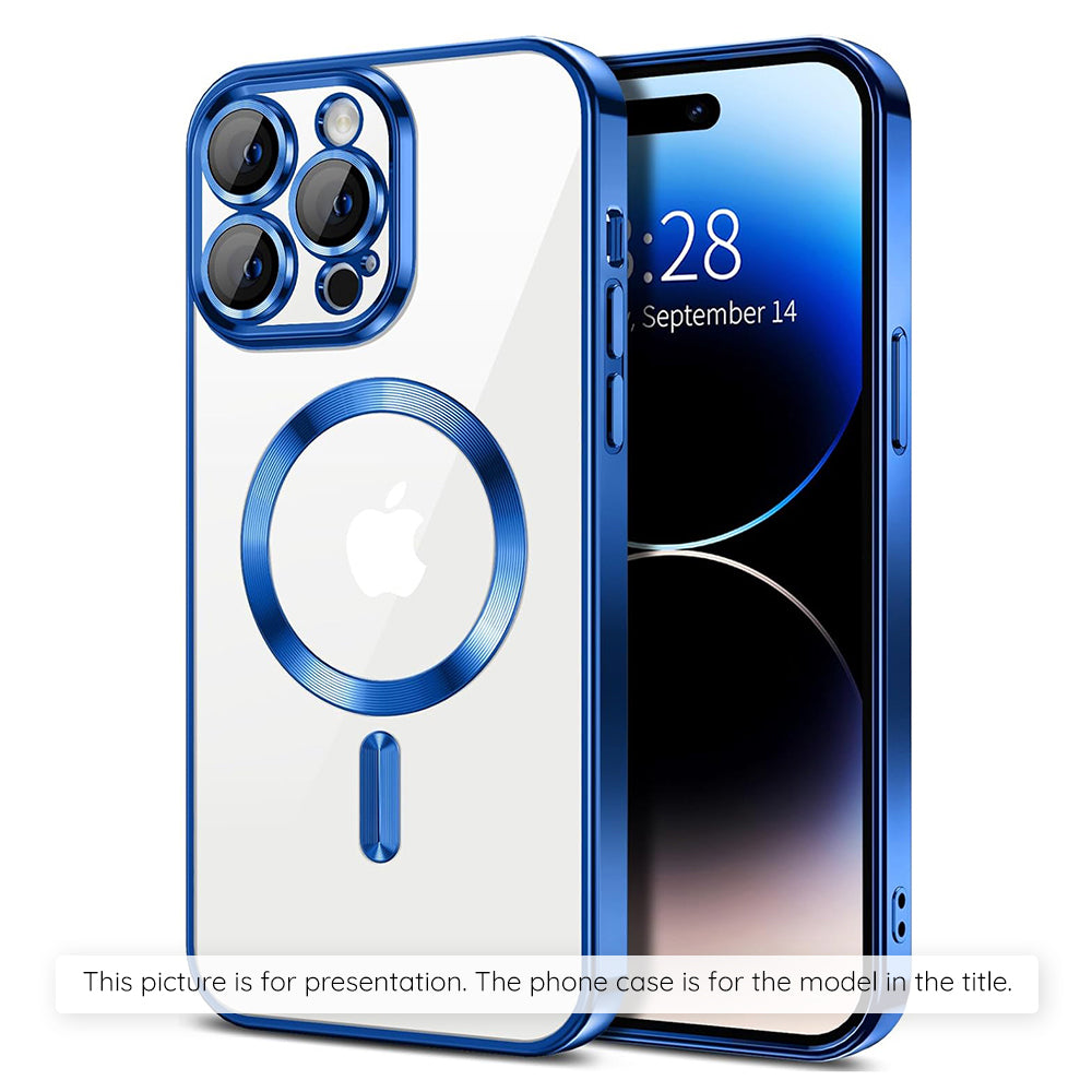 MagSafe Case for Apple iPhone 17, Techsuit, Luxury Crystal, Dark Blue