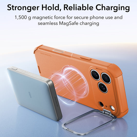 MagSafe Case for Apple iPhone 18 Pro / 17 Pro, ESR, Cyber Armor Kickstand, Orange