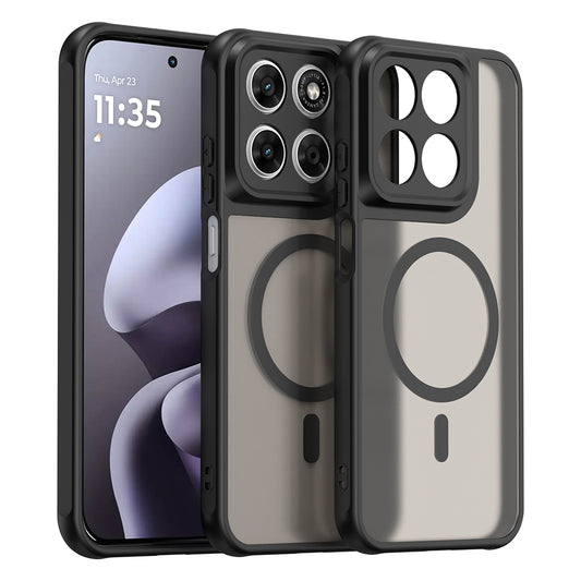 MagSafe Case for Motorola Moto G87 / G77 / G67, Techsuit, HaloFrost II, Black