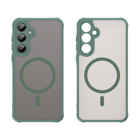 MagSafe Case for Samsung Galaxy A35 5G A356, Techsuit, HaloFrost II, Green