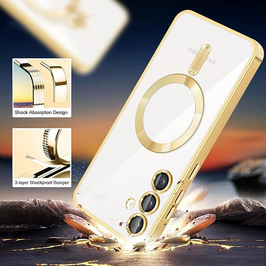 MagSafe Case for Samsung Galaxy S23+ S916, Techsuit, Luxury Crystal, Light Green