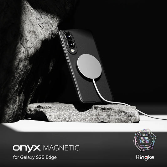 MagSafe Case for Samsung Galaxy S25 Edge S937, Ringke, Onyx, Black