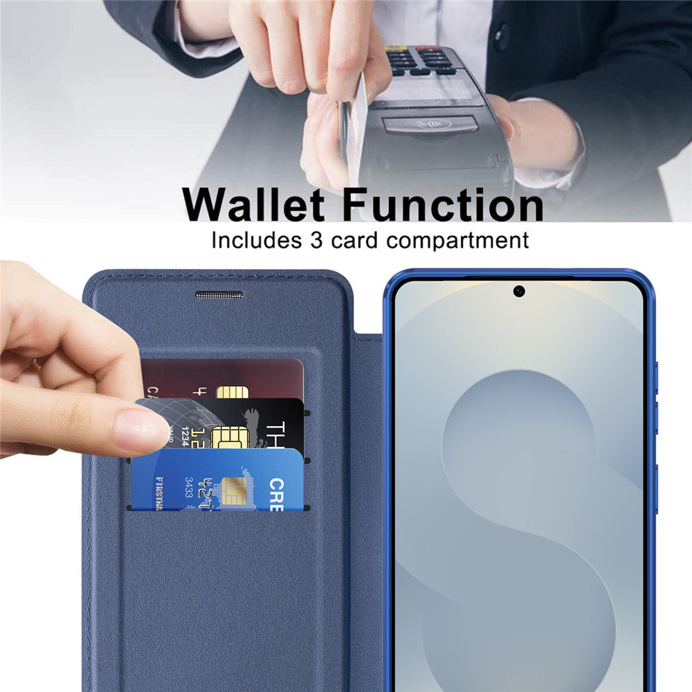 MagSafe Case for Samsung Galaxy S26 Plus S947, Techsuit, SmartMag Book, Blue