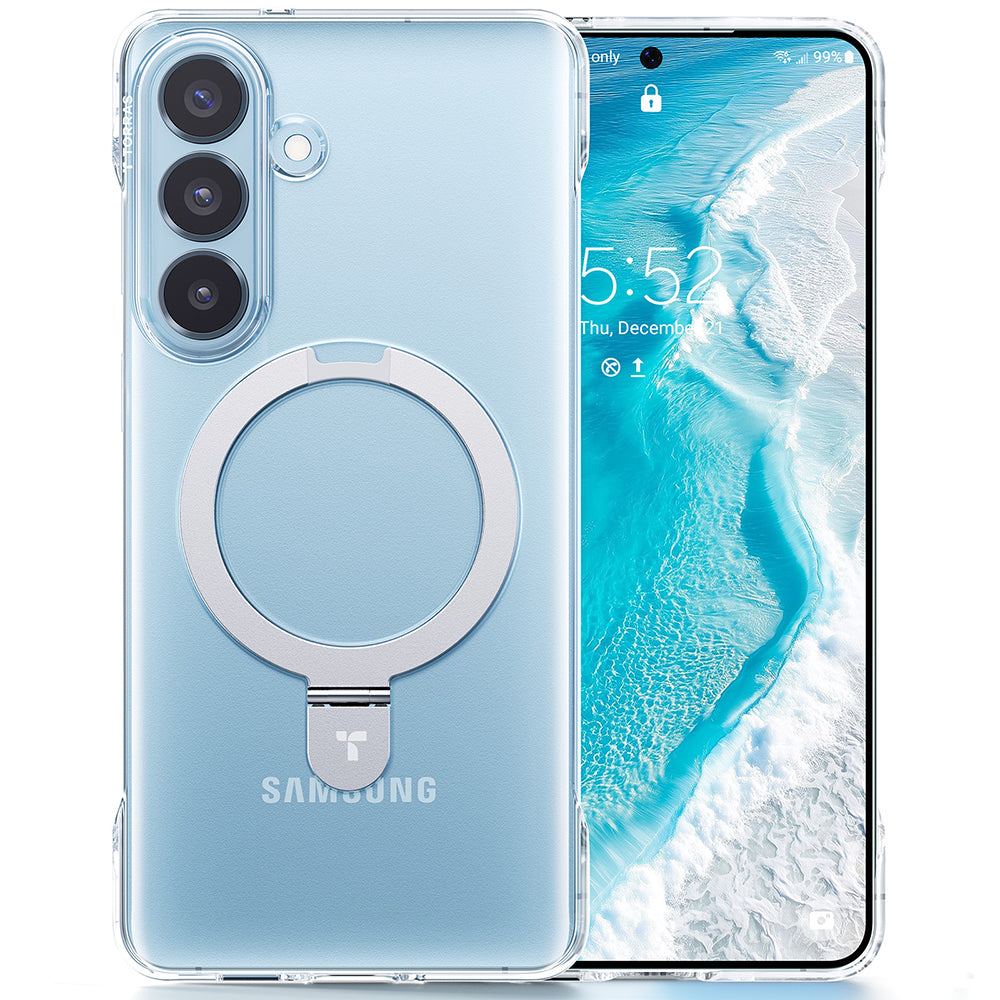 MagSafe Case for Samsung Galaxy S26 Plus S947, Torras, Ostand Slim, Transparent