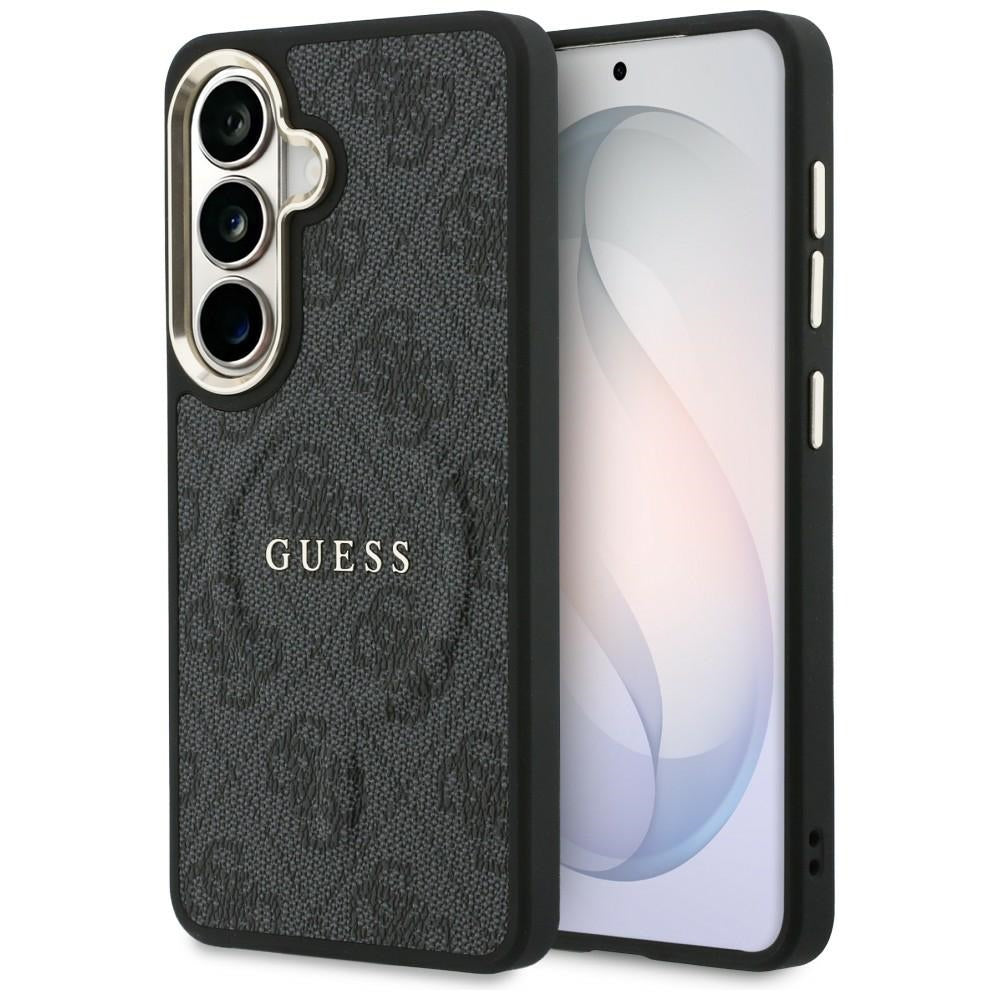 MagSafe Case for Samsung Galaxy S26 S942, Guess, 4G Embossed Ring, Black