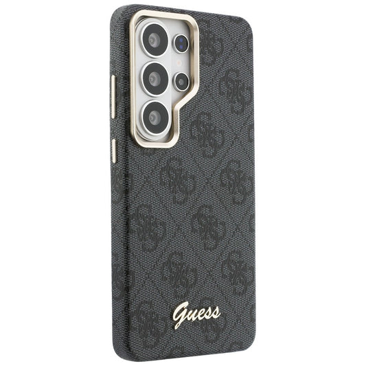 MagSafe Case for Samsung Galaxy S26 Ultra S948, Guess, 4G Script Logo, Black
