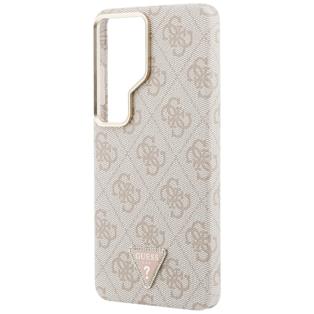 MagSafe Case for Samsung Galaxy S26 Ultra S948, Guess, 4G Triangle Logo, Pink