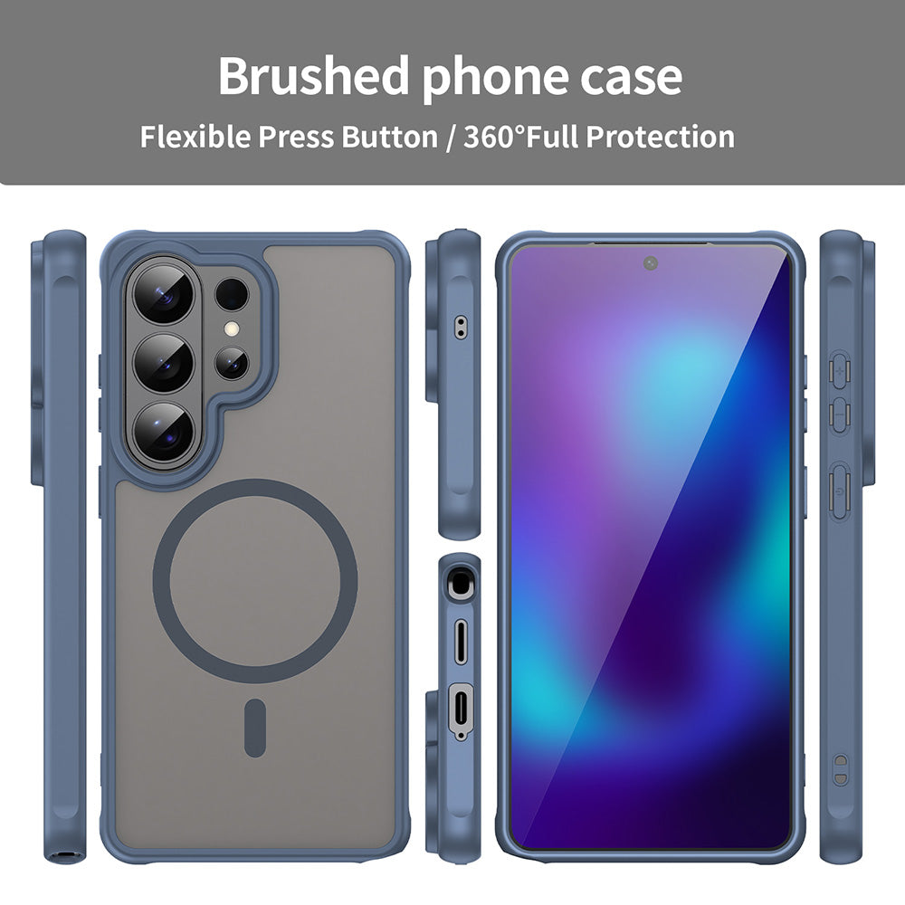 MagSafe Case for Samsung Galaxy S26 Ultra S948, Techsuit, HaloFrost II, Navy Blue