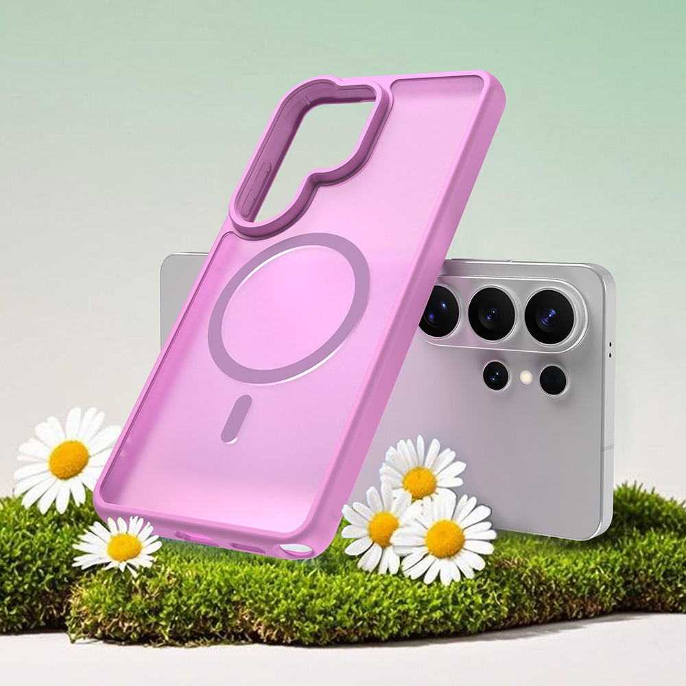 MagSafe Case for Samsung Galaxy S26 Ultra S948, Techsuit, HaloFrost II, Pink