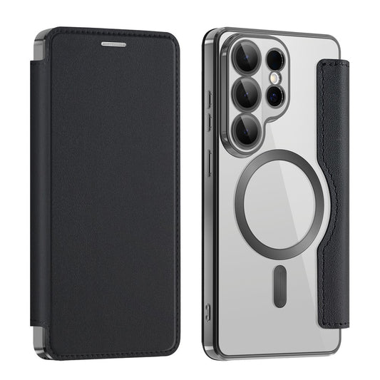 MagSafe Case for Samsung Galaxy S26 Ultra, Techsuit, SmartMag Book, Black